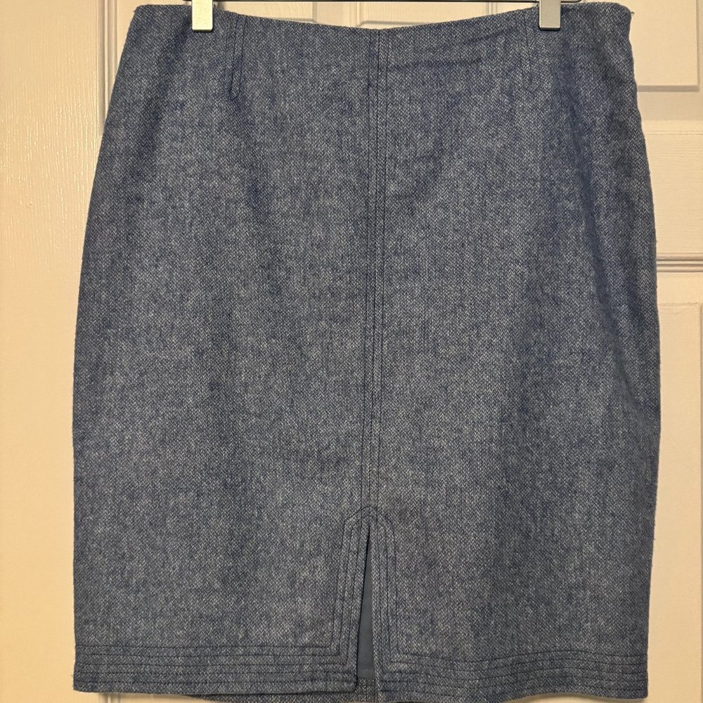 Banana Republic Periwinkle Blue Wool Blend Lined Straight Pencil Skirt